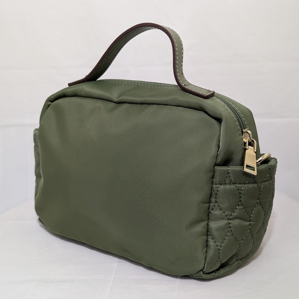 Bella Russo Olive Quilted Crossbody Bag with Gold Accents - Picture 6 of 15